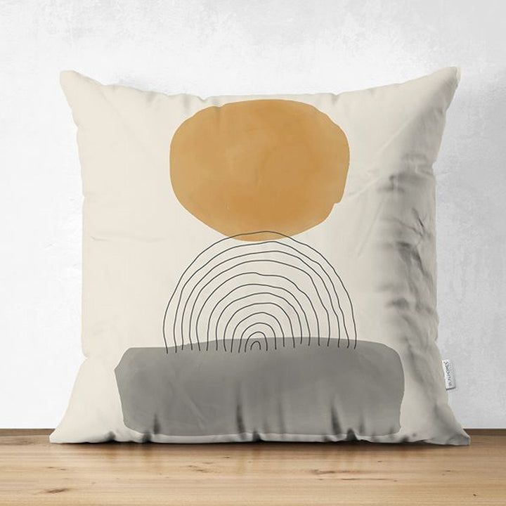 Abstract Pillow Cover|Abstract Onedraw Cushion Case|Boho Pillowcase|Decorative Double-Sided Pillowtop|Farmhouse Style Authentic Cushion Case