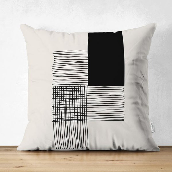 Abstract Pillow Cover|Boho Throw Pillowcase|Abstract Cushion Cover|Decorative Double-Sided Pillowtop|Farmhouse Style Porch Cushion Case