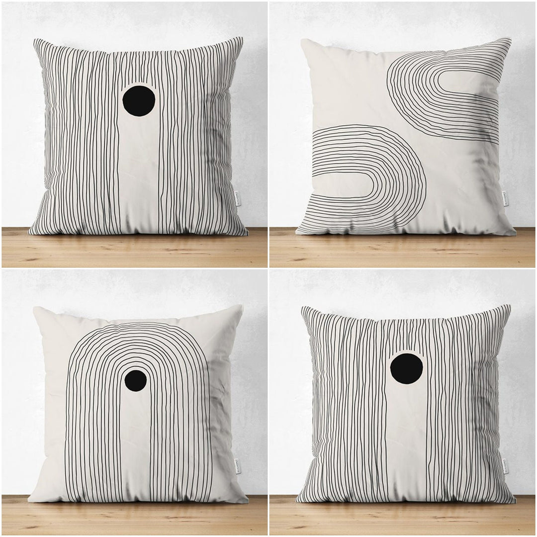 Abstract Pillow Cover|Onedraw Pillowcase|Abstract Geometric Cushion Cover|Decorative Double-Sided Pillowtop|Farmhouse Line Art Cushion Case