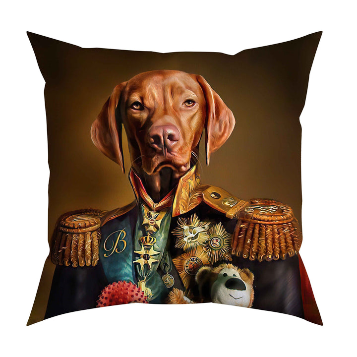 Royal Dog Pillow Cover|Frilly Funny Dog Cushion Case|Pet Costume Pillowcase|Decorative Animal Throw Pillow Cover|Pet Portrait Cushion Case