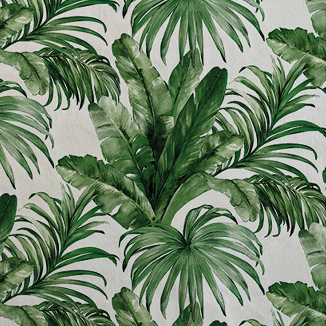 Luxury Tropical Leaves Curtain|Thermal Insulated Floral Window Treatment|Green Plants Home Decor|Modern Style Living Room Window Curtain