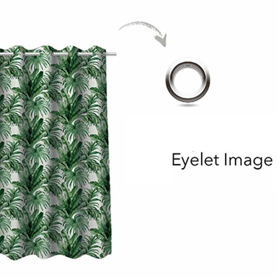 Luxury Tropical Leaves Curtain|Thermal Insulated Floral Window Treatment|Green Plants Home Decor|Modern Style Living Room Window Curtain