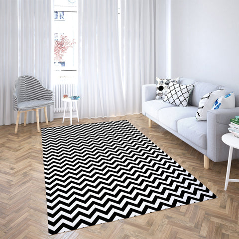 Zigzag Rectangle Rug|Non-Slip Carpet|Geometric 3D Design Carpet|Decorative Area Rug|Zigzag Home Decor|Multi-Purpose Colorful Anti-Slip Rug