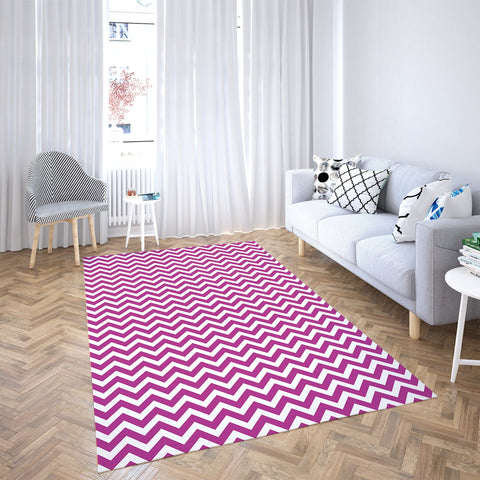 Zigzag Rectangle Rug|Non-Slip Carpet|Geometric 3D Design Carpet|Decorative Area Rug|Zigzag Home Decor|Multi-Purpose Colorful Anti-Slip Rug