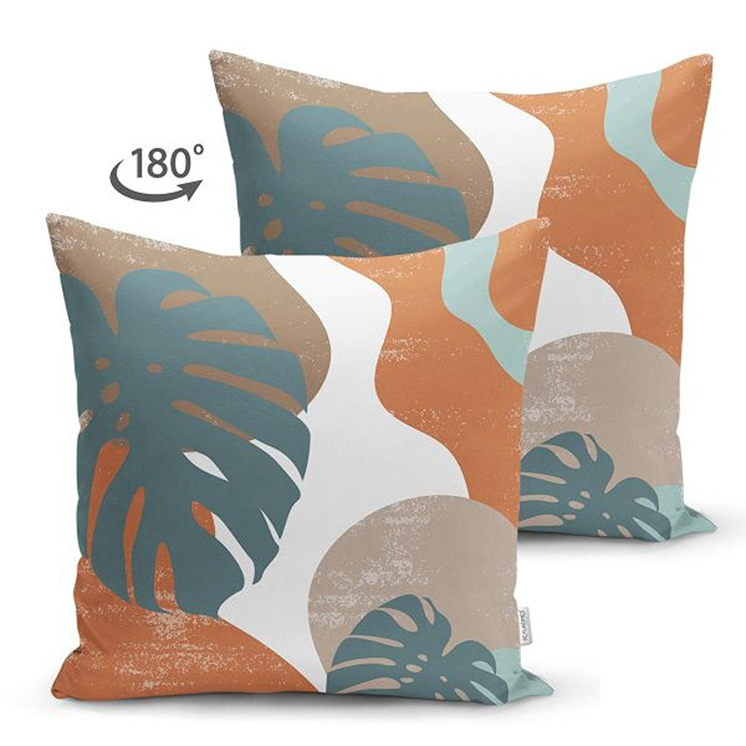 Abstract Pillow Cover|Tropical Leaf Cushion Case|Decorative Farmhouse Pillowtop|Cozy Home Decor|Housewarming Plant Print Throw Pillowcase