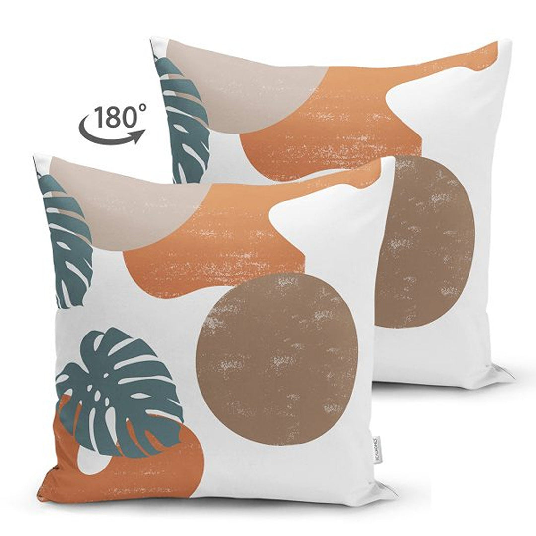 Abstract Pillow Cover|Tropical Leaf Cushion Case|Decorative Farmhouse Pillowtop|Cozy Home Decor|Housewarming Plant Print Throw Pillowcase