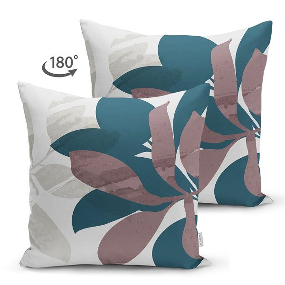 Abstract Pillow Cover|Leaf Drawing Cushion Case|Decorative Farmhouse Pillowtop|Cozy Home Decor|Housewarming Plant Print Throw Pillowcase