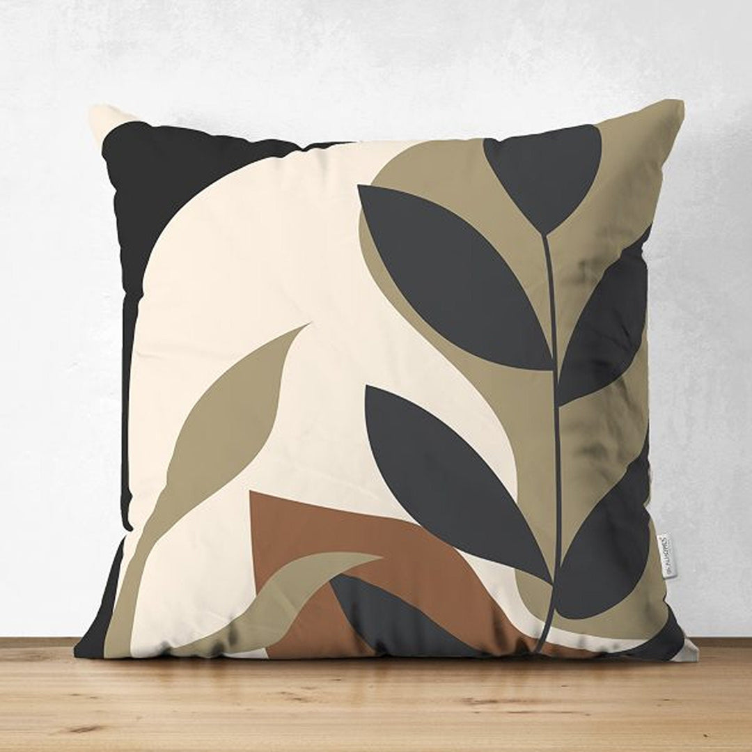 Abstract Pillow Cover|Tropical Leaf Cushion Case|Decorative Farmhouse Pillowtop|Cozy Home Decor|Housewarming Plant Print Throw Pillowcase