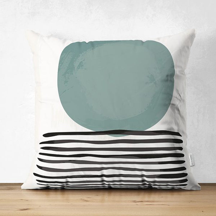 Abstract Pillow Cover|Rounds and Lines Cushion Case|Geometric Outdoor Cushion|Housewarming Farmhouse Boho Throw Pillowtop|Cozy Home Decor