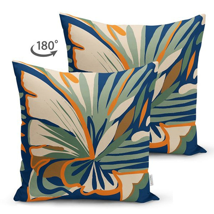 Abstract Pillow Cover|Tropical Leaf Cushion Case|Decorative Farmhouse Pillowtop|Cozy Home Decor|Housewarming Plant Print Throw Pillowcase