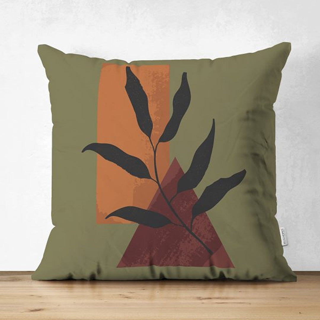 Abstract Pillow Cover|Tropical Leaf Cushion Case|Decorative Farmhouse Pillowtop|Cozy Home Decor|Housewarming Plant Print Throw Pillowcase