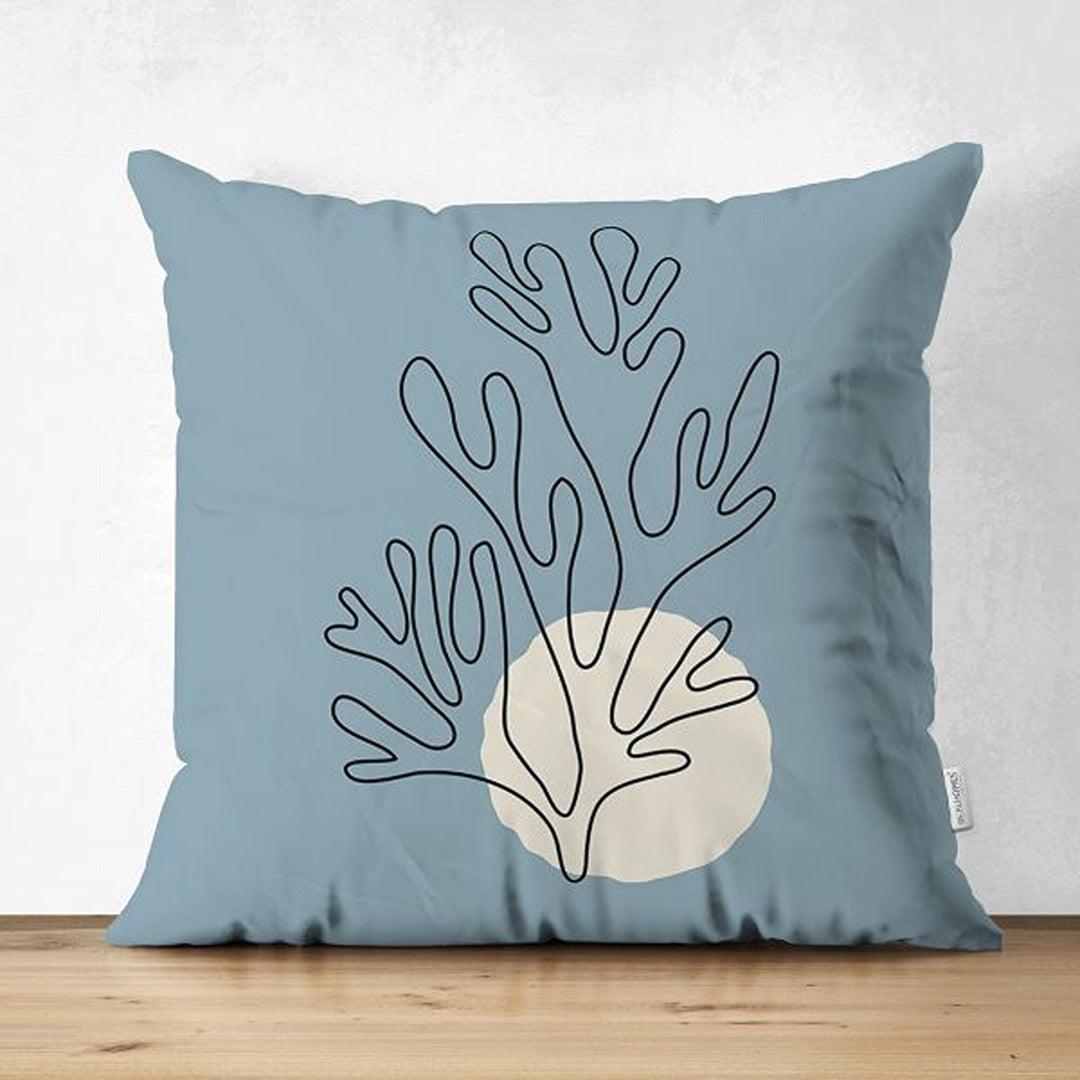 Onedraw Pillow Cover|Abstract Plant Drawing Cushion Case|Boho Pillowcase|Decorative Double-Sided Pillowtop|Minimalist Cozy Cushion Case