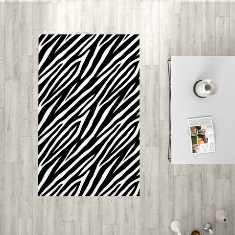 Geometric Rectangle Rug|Non-Slip Carpet|Black White 3D Design Carpet|Decorative Area Rug|Seamless Pattern Decor|Multi-Purpose Anti-Slip Rug