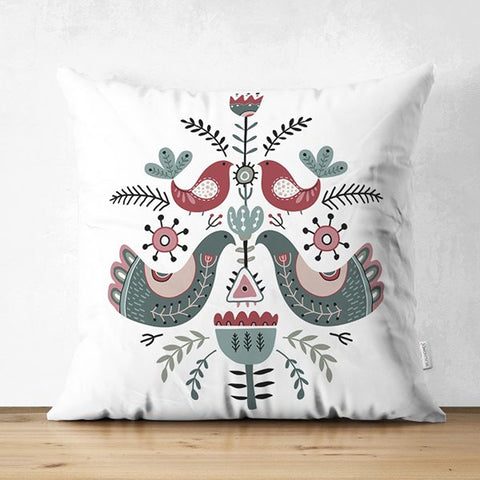 Winter Trend Pillow Covers|Abstract Winter Bird and Pine Tree Cushion|Geometric Animal Print Throw Pillowcase|Housewarming Sofa Decor