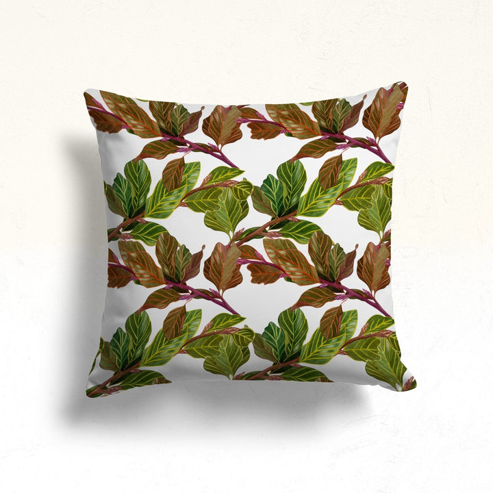 Fall Trend Pillow Cover|Autumn Cushion Case|Leaves Print Throw Pillow|Housewarming Autumn Home Decor|Farmhouse Style Fall Cushion Cover