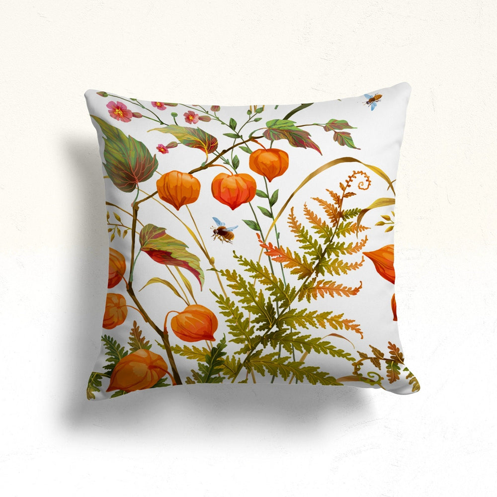 Fall Trend Pillow Cover|Autumn Cushion Case|Leaves Print Throw Pillow|Housewarming Autumn Home Decor|Farmhouse Style Fall Cushion Cover