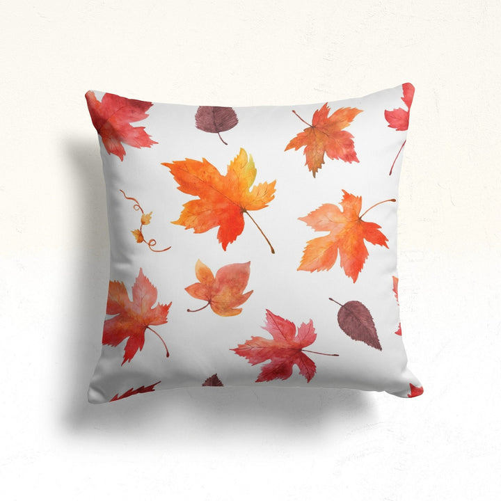 Fall Trend Pillow Cover|Orange Leaves Throw Pillowcase|Autumn Cushion Case|Housewarming Home Decor|Farmhouse Style Outdoor Cushion Case