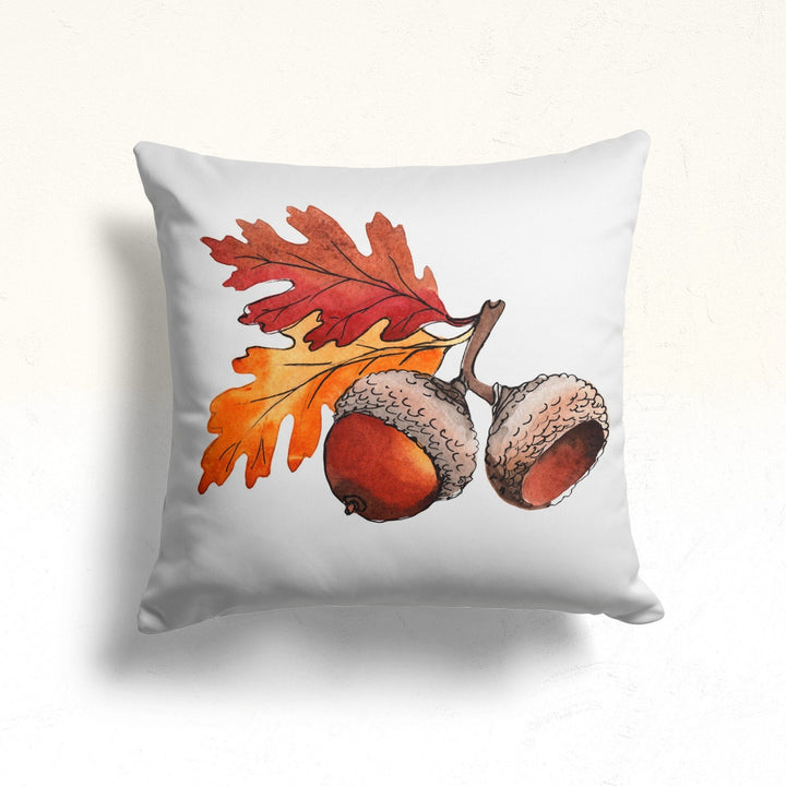 Its Fall Yall Pillow Cover|Autumn Cushion Case|Dog with Orange Pumpkin Throw Pillow|Pumpkin and Acorn Decor|Housewarming Autumn Pillowcase