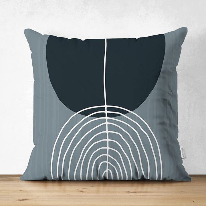 Abstract Pillow Cover|Black Gray Pillowcase|Abstract Onedraw Cushion Cover|Decorative Double-Sided Pillowtop|Farmhouse Style Boho Cushion