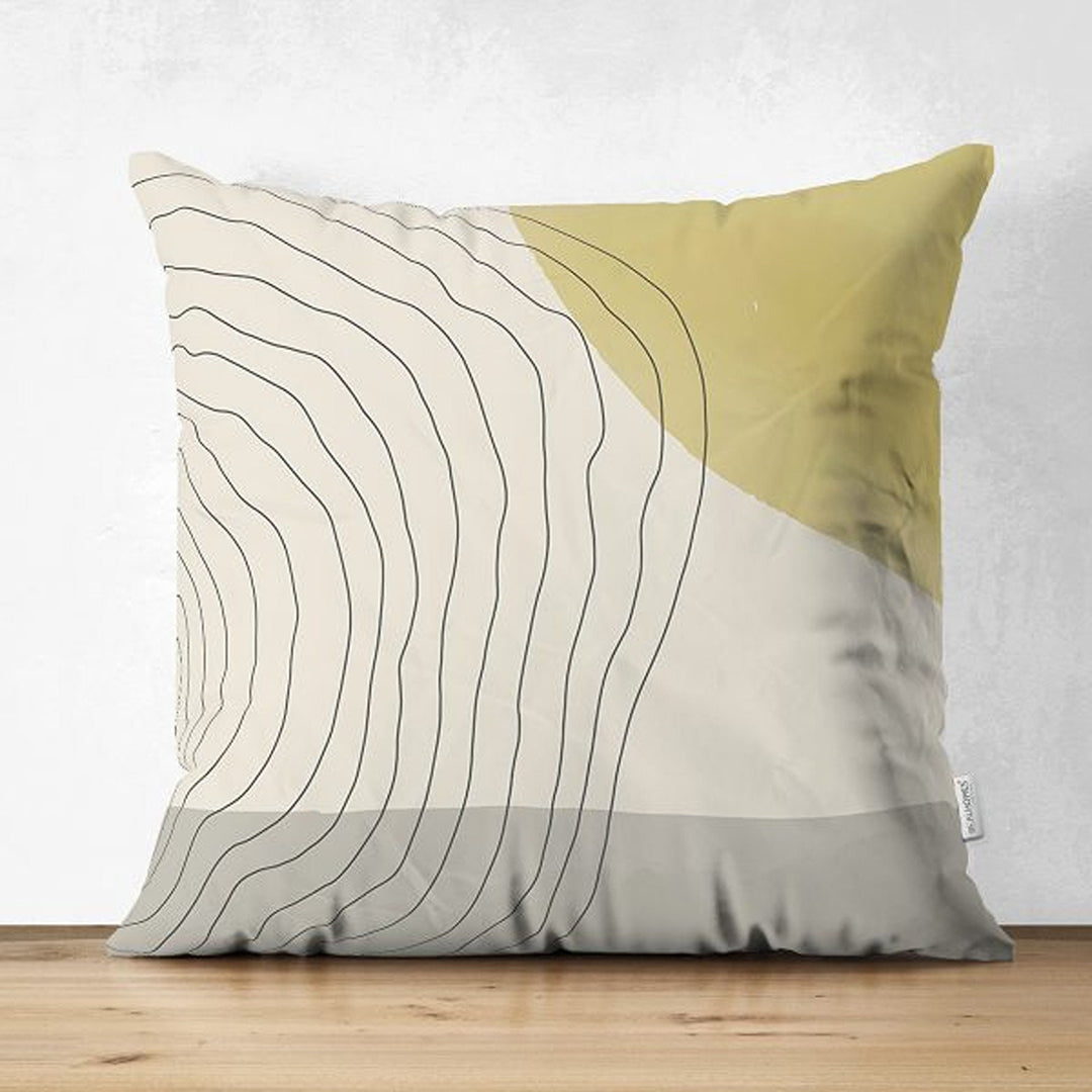 Abstract Pillow Cover|Abstract Onedraw Cushion Case|Boho Pillowcase|Decorative Double-Sided Pillowtop|Farmhouse Style Authentic Cushion Case