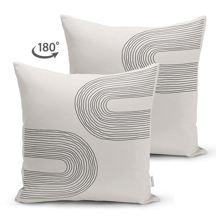 Abstract Pillow Cover|Onedraw Pillowcase|Abstract Geometric Cushion Cover|Decorative Double-Sided Pillowtop|Farmhouse Line Art Cushion Case