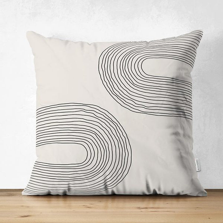 Abstract Pillow Cover|Onedraw Pillowcase|Abstract Geometric Cushion Cover|Decorative Double-Sided Pillowtop|Farmhouse Line Art Cushion Case