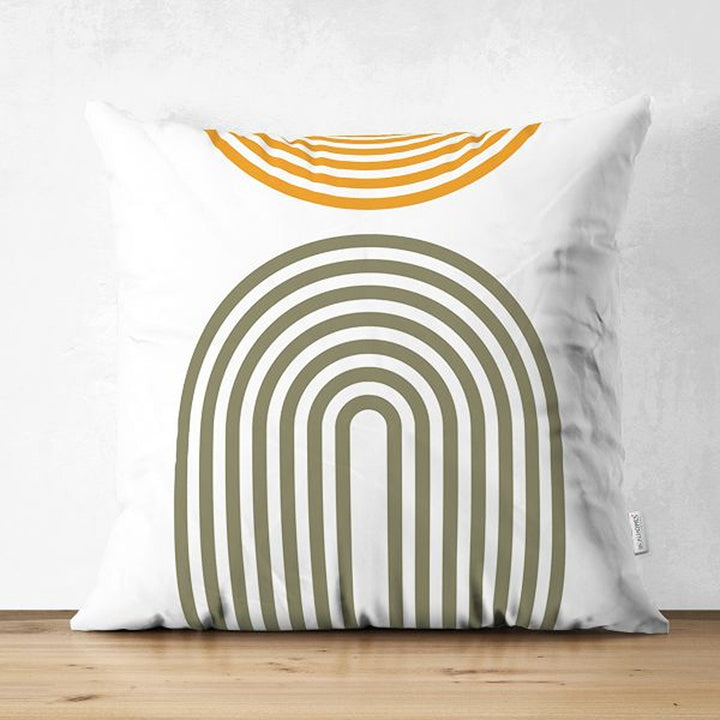 Abstract Pillow Cover|Sun and Moon Phases Cushion Case|Geometric Outdoor Cushion|Housewarming Farmhouse Boho Throw Pillowtop|Cozy Home Decor