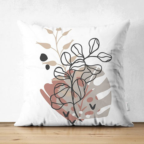 Abstract Pillow Cover|Onedraw Leaf Cushion Case|Decorative Farmhouse Pillowtop|Cozy Home Decor|Housewarming Plant Print Throw Pillowcase