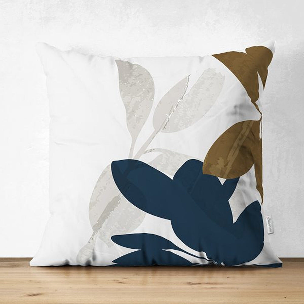 Abstract Pillow Cover|Leaf Drawing Cushion Case|Decorative Farmhouse Pillowtop|Cozy Home Decor|Housewarming Plant Print Throw Pillowcase