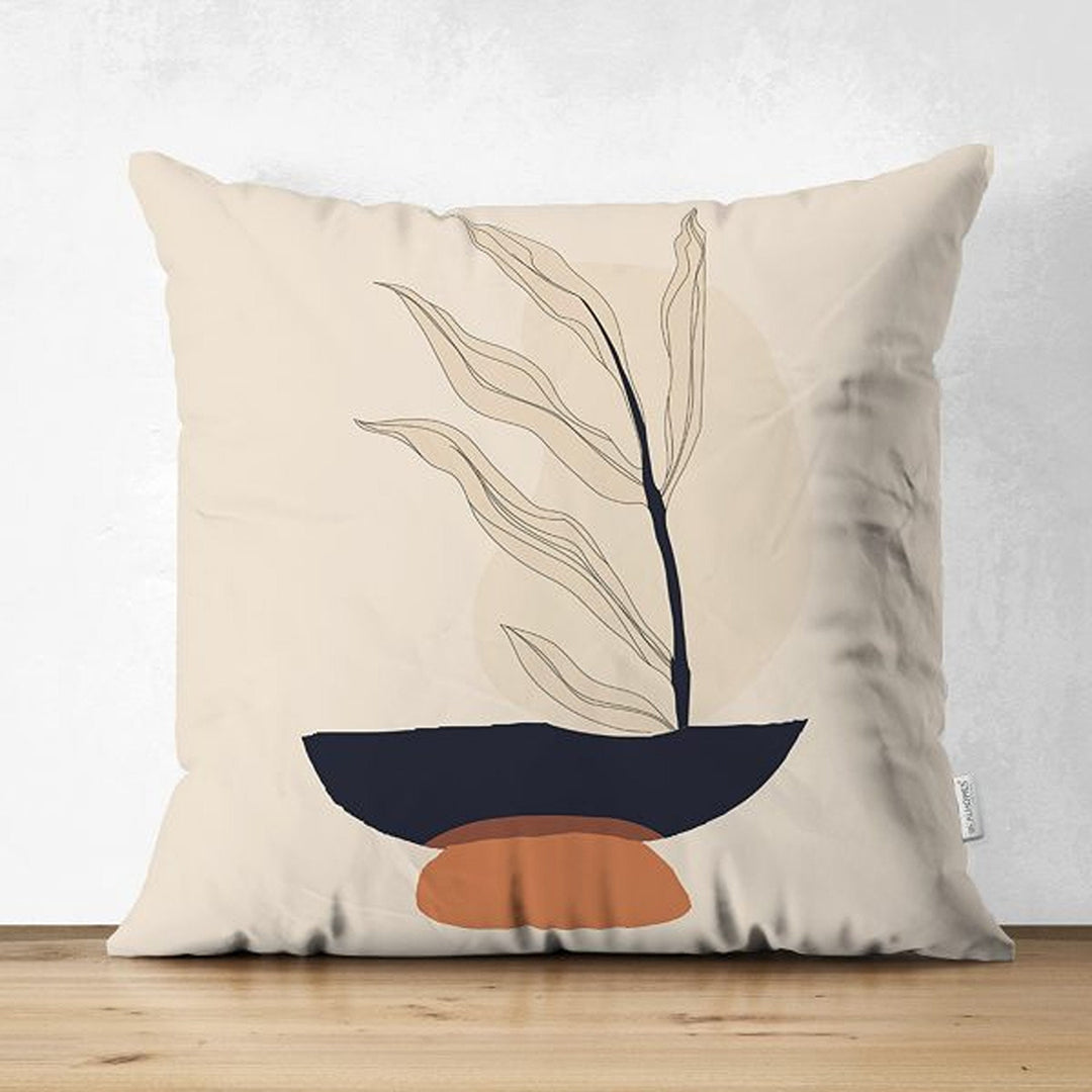 Abstract Pillow Cover|Onedraw Outdoor Cushion|Decorative Farmhouse Boho Pillowtop|Cozy Home Decor|Housewarming Plant Print Throw Pillowcase