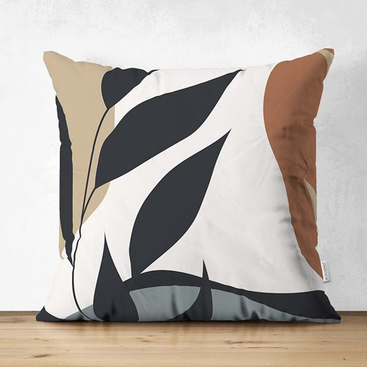 Abstract Pillow Cover|Tropical Leaf Cushion Case|Decorative Farmhouse Pillowtop|Cozy Home Decor|Housewarming Plant Print Throw Pillowcase