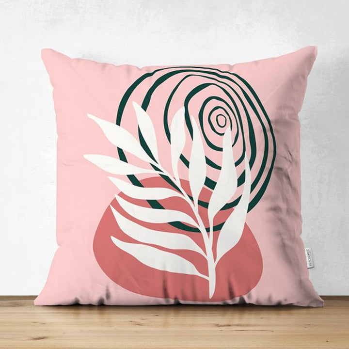 Abstract Pillow Cover|Leaf Drawing Cushion Case|Decorative Boho Pillowtop|Cozy Home Decor|Housewarming Abstract One Eye Throw Pillowcase