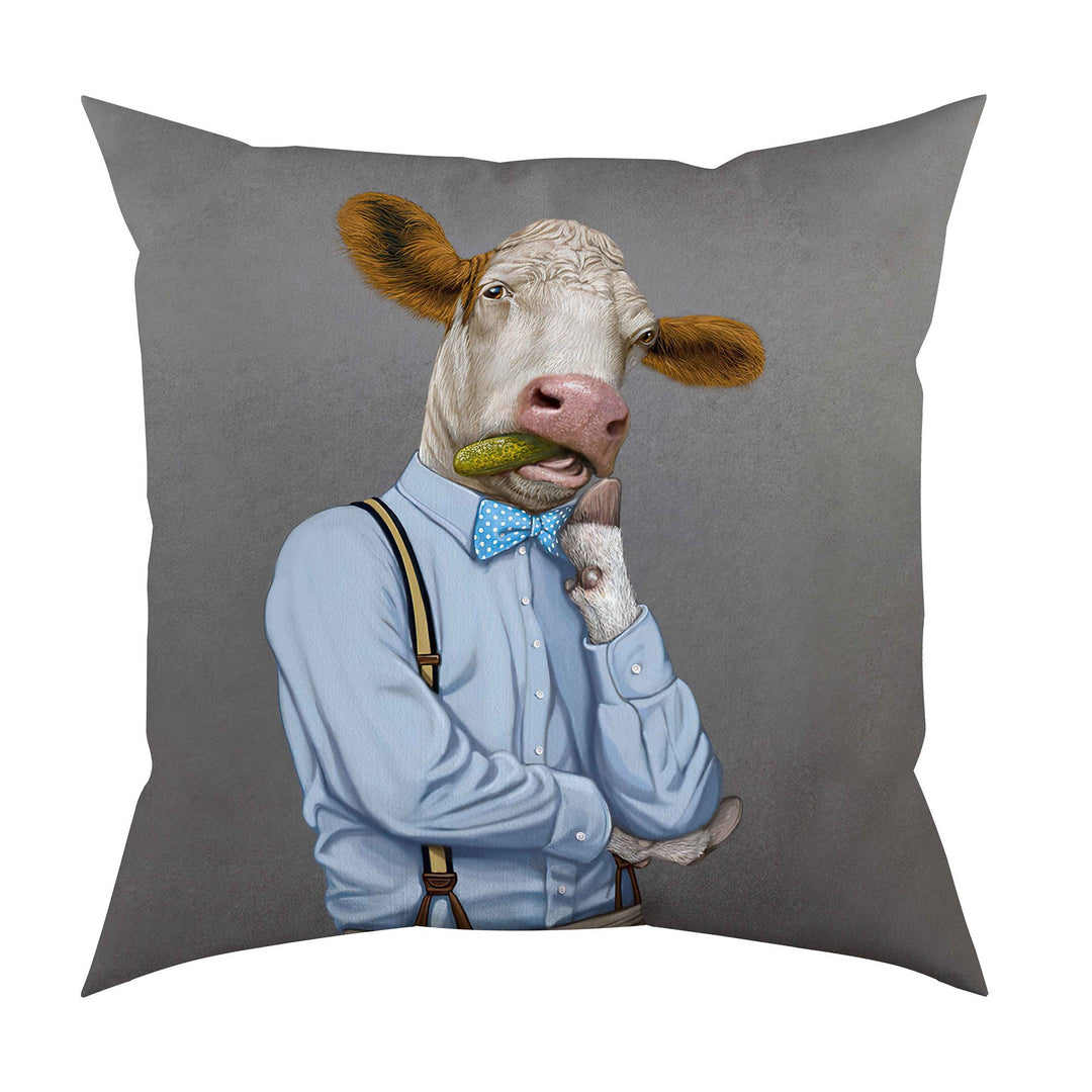 Royal Animal Pillow Cover|Frilly Goat, Horse Cushion Case|Pet Costume Pillowcase|Cow and Sheep Throw Pillow Cover|Animal Portrait Cushion