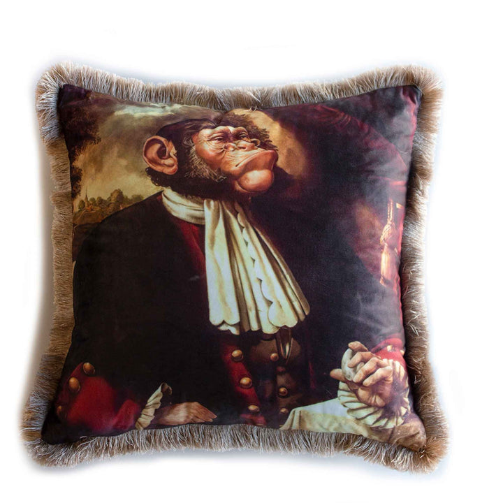 Royal Animal Pillow Cover|Frilly Koala, Camel Cushion Case|Pet Costume Pillowcase|Cat and Monkey Throw Pillow Cover|Animal Portrait Cushion