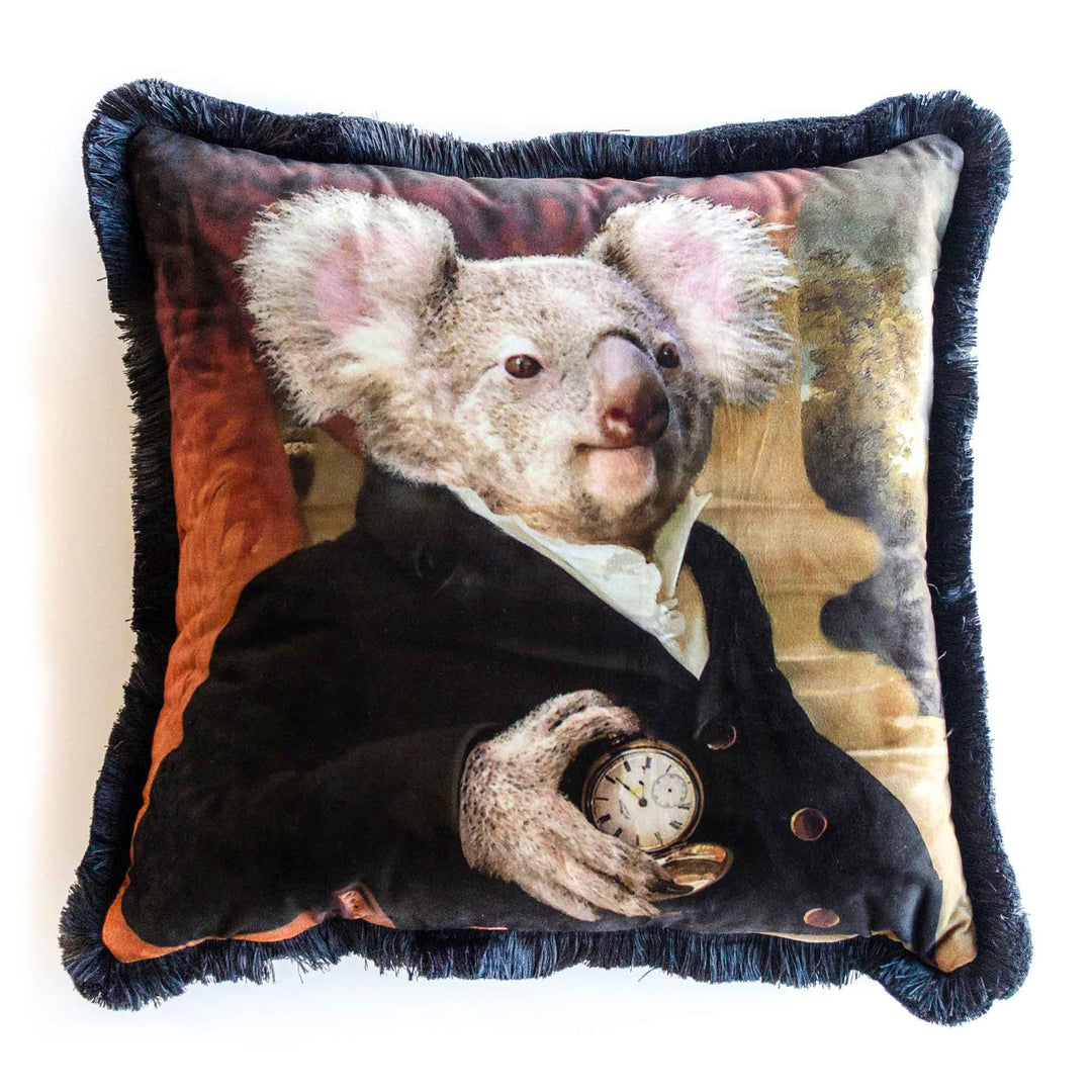 Royal Animal Pillow Cover|Frilly Koala, Camel Cushion Case|Pet Costume Pillowcase|Cat and Monkey Throw Pillow Cover|Animal Portrait Cushion