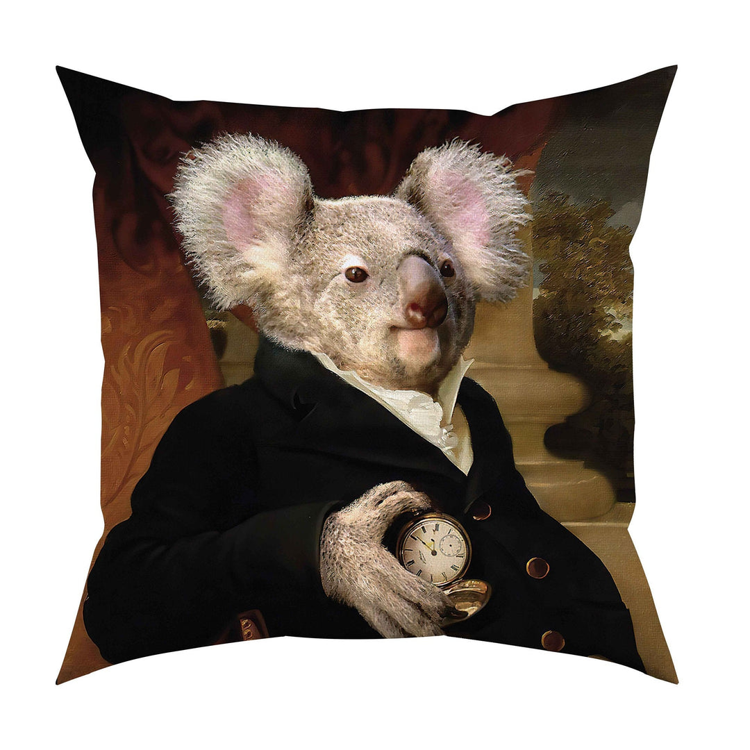 Royal Animal Pillow Cover|Frilly Koala, Camel Cushion Case|Pet Costume Pillowcase|Cat and Monkey Throw Pillow Cover|Animal Portrait Cushion