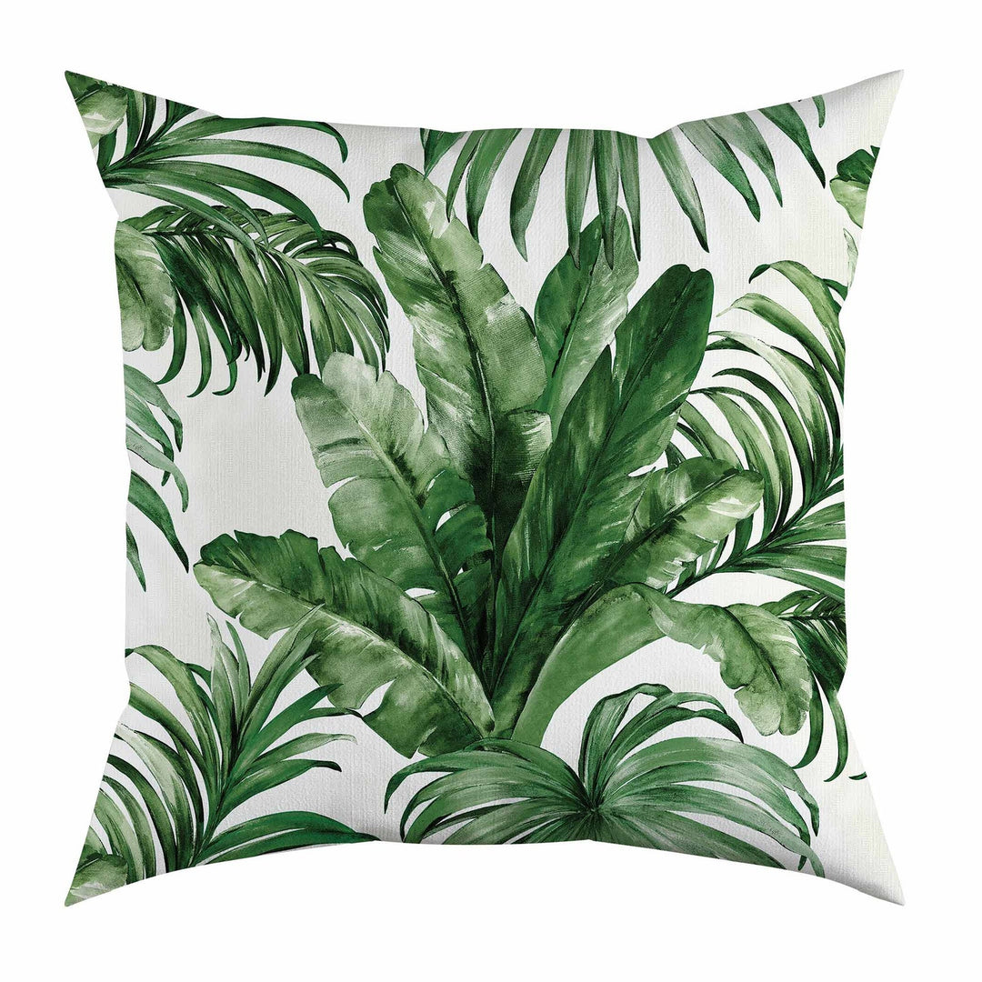 Tropical Pillow Cover|Frilly Jungle Cushion Case|Parrots in Forest Pillowcase|Green Leaves Cushion Cover|Tiger Print Throw Pillow Cover