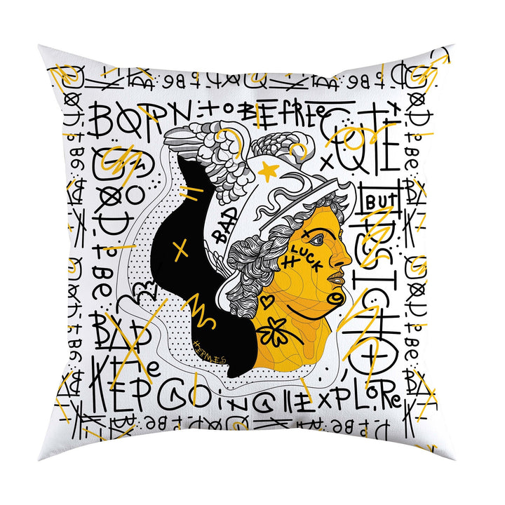 Portrait Pillow Cover|Frilly Marilyn Monroe Cushion Case|Benjamin Franklin with Mask Pillow Top|Decorative Mona Lisa Print Throw Pillow Case