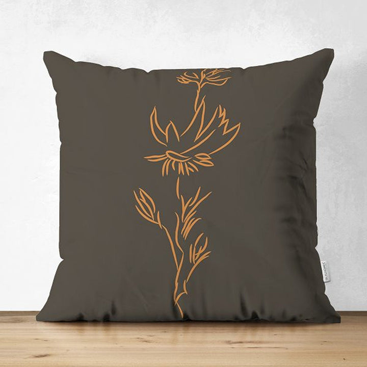 Onedraw Pillow Cover|Abstract Plant Drawing Cushion Case|Boho Pillowcase|Decorative Double-Sided Pillowtop|Minimalist Authentic Cushion Case