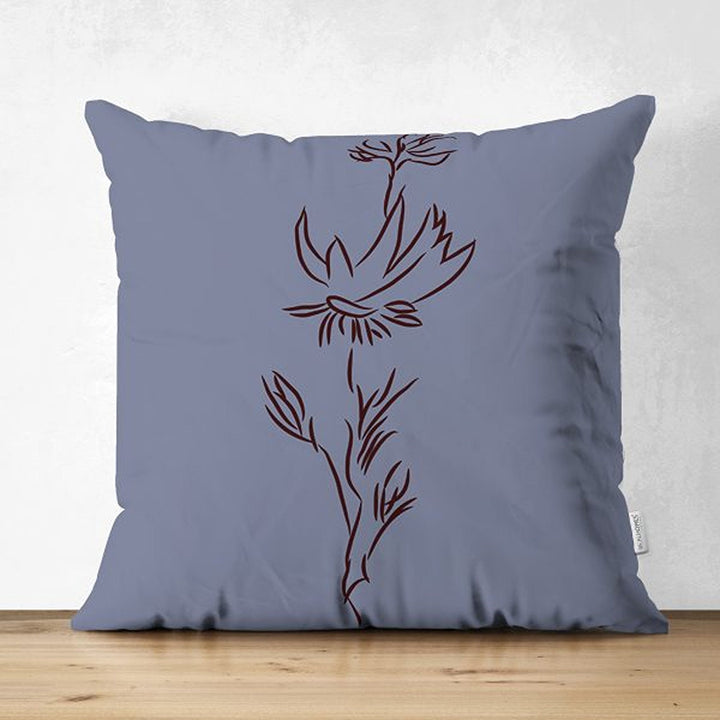 Onedraw Pillow Cover|Abstract Plant Drawing Cushion Case|Boho Pillowcase|Decorative Double-Sided Pillowtop|Minimalist Authentic Cushion Case