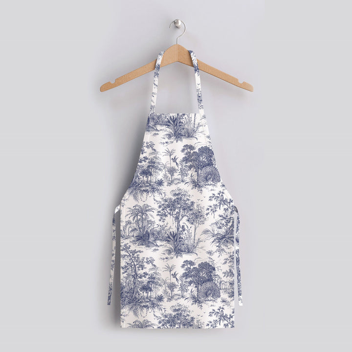 Palm Tree Kitchen Apron|Floral Print Cooking Smock with Adjustable Neck and Waist Strap|Palm Tree Print Kitchen Pinafore Gift For Him or Her