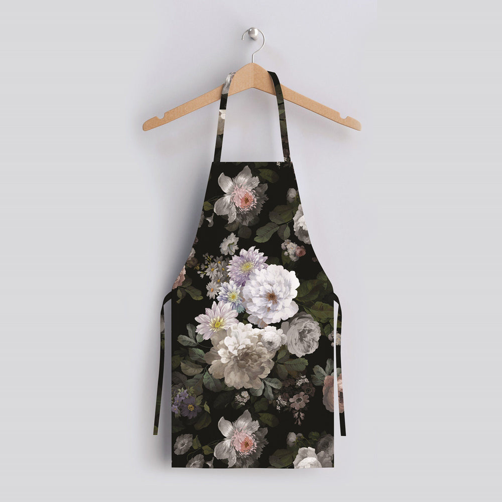 Floral Kitchen Apron|Flower Cooking Smock with Adjustable Neck and Waist Strap|Floral Tree, Butterfly Kitchen Pinafore Gift For Him or Her