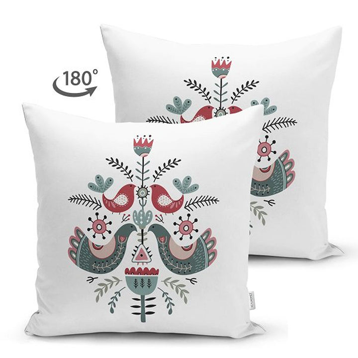 Winter Trend Pillow Covers|Abstract Winter Bird and Pine Tree Cushion|Geometric Animal Print Throw Pillowcase|Housewarming Sofa Decor