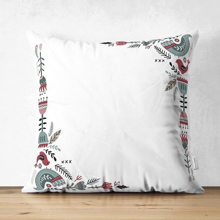 Winter Trend Pillow Covers|Abstract Winter Bird and Pine Tree Cushion|Geometric Animal Print Throw Pillowcase|Housewarming Sofa Decor