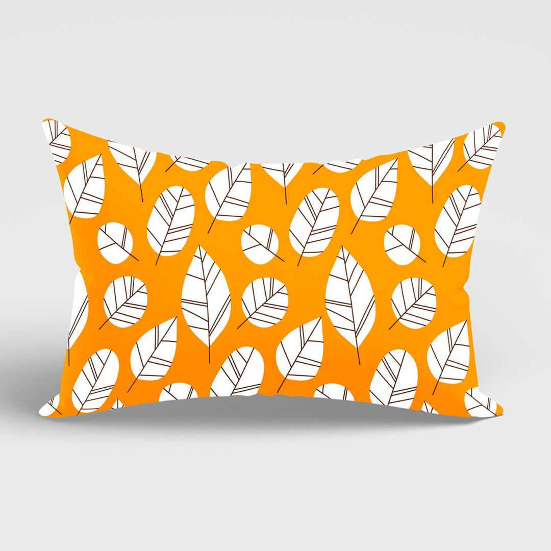 Fall Trend Cushion Case|Autumn Lumbar Pillow Cover|Thanksgiving Pillow Case|Colorful Fall Leaf Print Pillowcase|Rectangle Lumbar Pillowtop