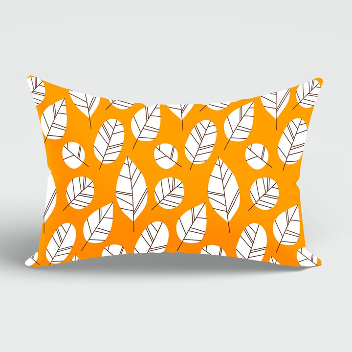 Fall Trend Cushion Case|Autumn Lumbar Pillow Cover|Thanksgiving Pillow Case|Colorful Fall Leaf Print Pillowcase|Rectangle Lumbar Pillowtop