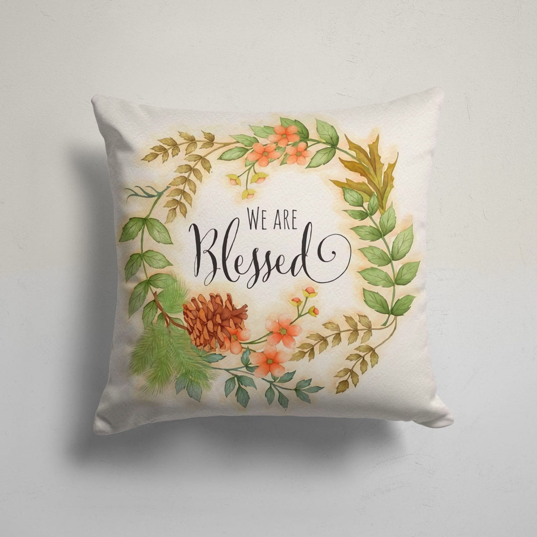 Thanksgiving Pillow Cover|Orange Red Floral Leaf Throw Pillowtop|Fall Cushion Case|Housewarming Autumn Home Decor|Farmhouse Cushion Cover