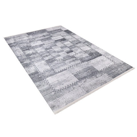 Patchwork Rug|Modern Machine-Washable Non-Slip Rug|Abstract Gray Beige Washable Carpet|Decorative Area Rug|Multi-Purpose Anti-Slip Carpet