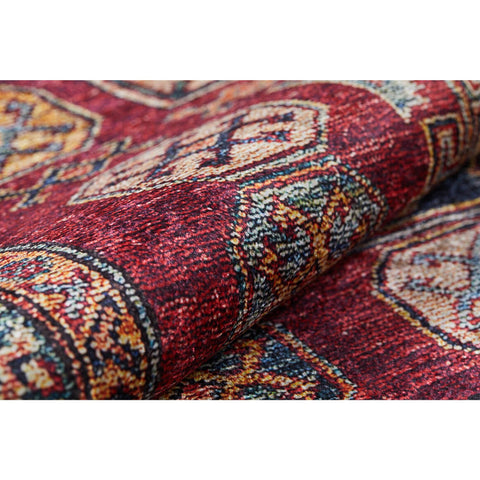 Turkish Kilim Rug|Colorful Machine-Washable Non-Slip Rug|Ethnic Design Washable Carpet|Traditional Anatolian Multi-Purpose Anti-Slip Carpet
