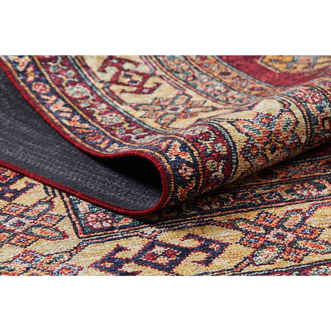 Turkish Kilim Rug|Colorful Machine-Washable Non-Slip Rug|Ethnic Design Washable Carpet|Traditional Anatolian Multi-Purpose Anti-Slip Carpet